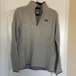Patagonia Women’s Zip-Up Sweater in Light Gray